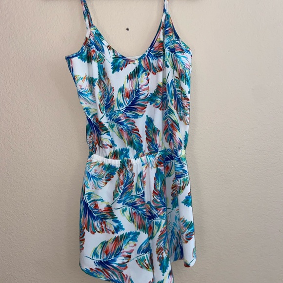 Super cute white y2k floral bottoms Linen romper goin out hipster sleeveless top - Picture 13 of 15